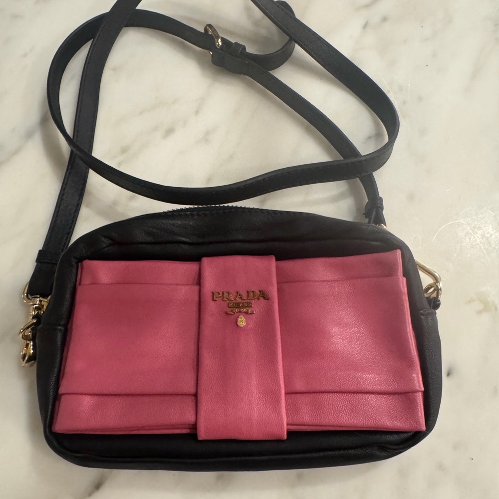 Prada Black and Pink Crossbody Bag